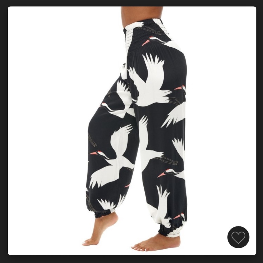 NWT Patterned High-Waisted Jogger Parachute Pants, Relaxed Fit, Women’s Medium